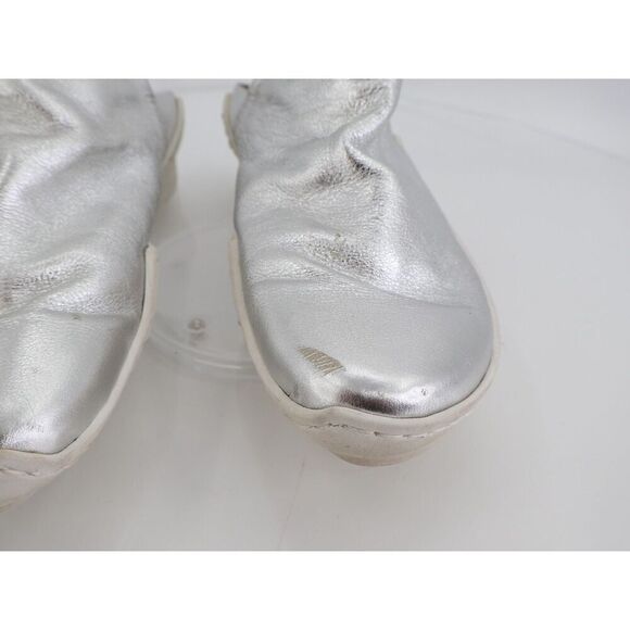 Trippen Plunge Mules Size 35 5 Silver Leather Comfy Shoes Slipper Slip On - Picture 5 of 12